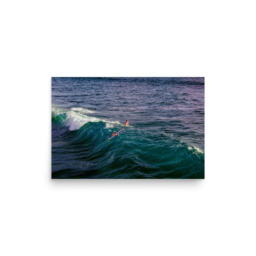 ocean surfers photography print