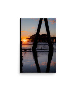 Sunset Beneath the Pier | Bird Silhouettes |   Coastal Fine Art Photography Print