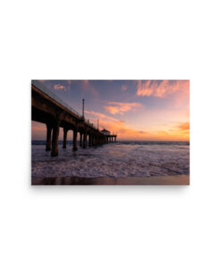Ocean Pier at Sunset |  Golden Hour Fine Art Photography Print